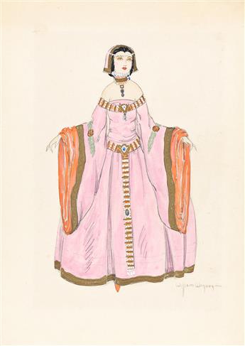 WILLIAM WEAVER (1895-1937) Pair of theatrical costume designs.